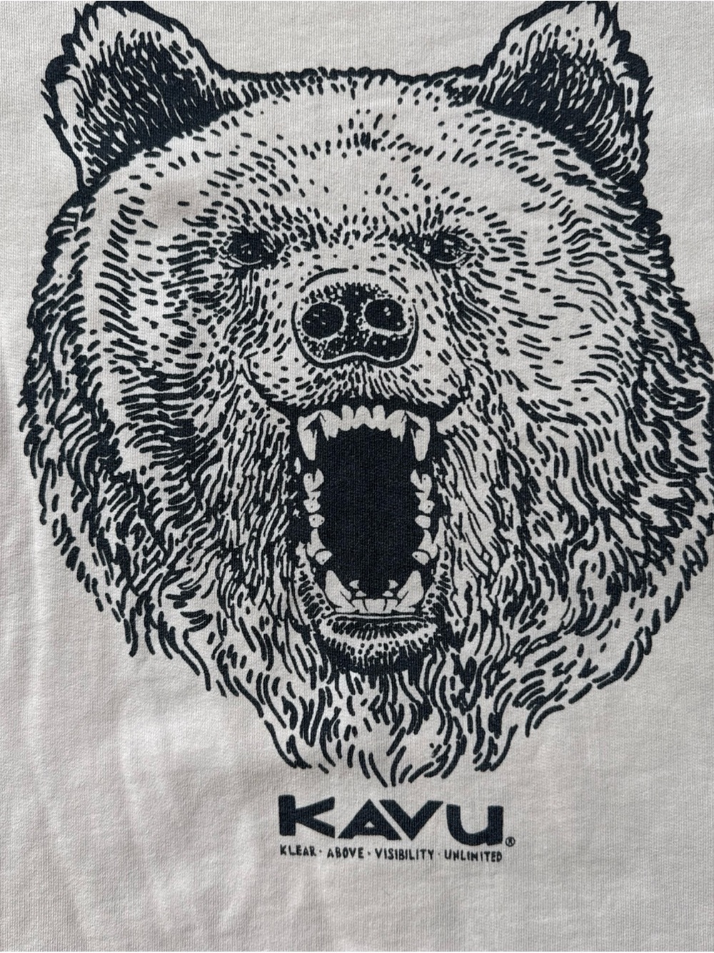 Kavu Core Crew Neck Long Sleeve Pullover Sweatshirt Size Unisex medium BEAR - Picture 2 of 16